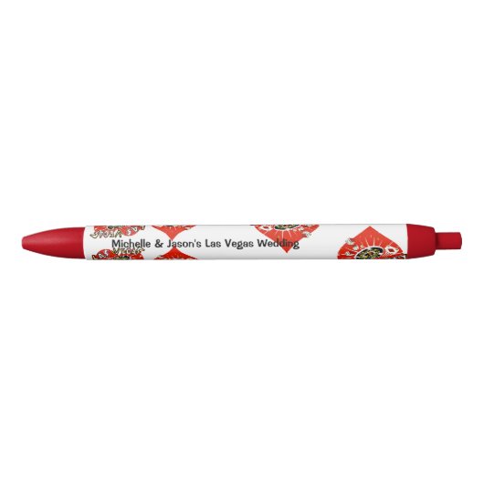 Las Vegas Valentijnsdag Wedding Red Rode Inkt Pen (Voorkant)