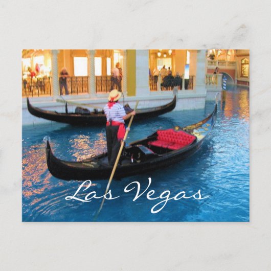 Las Vegas Venice Gondoliers briefkaart (Voorkant)