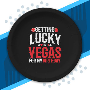 Las Vegas Verjaardag - Geluk Hebben in Vegas Papieren Bordje