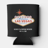 Las Vegas Verjaardag Weekend Party Favor Custom Blikjeskoeler (Achterkant)