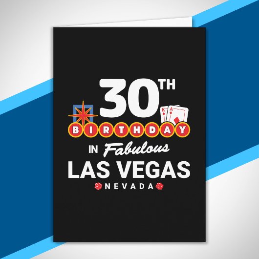 Las Vegas Verjaardagsfeest - 30e Verjaardag In Veg Kaart