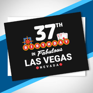Las Vegas Verjaardagsfeest - 37e verjaardag in Veg Briefkaart
