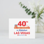 Las Vegas Verjaardagsfeest - 40e verjaardag in Veg Briefkaart (Staand voorkant)