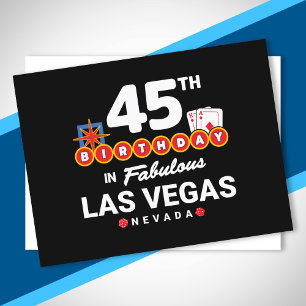 Las Vegas Verjaardagsfeest - 45e verjaardag in Veg Briefkaart