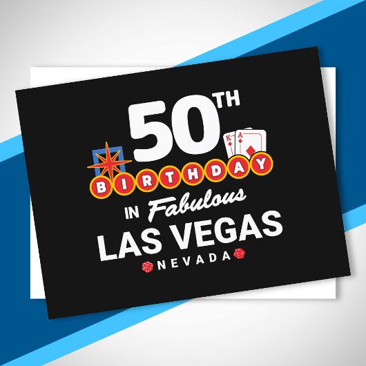 Las Vegas Verjaardagsfeest - 50e verjaardag in Las Briefkaart