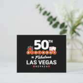 Las Vegas Verjaardagsfeest - 50e verjaardag in Veg Briefkaart (Staand voorkant)