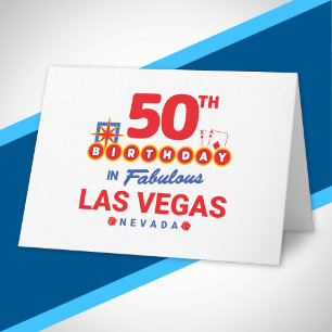 Las Vegas Verjaardagsfeest - 50ste verjaardag in V Kaart