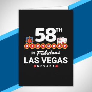 Las Vegas Verjaardagsfeest - 58ste verjaardag in V Kaart