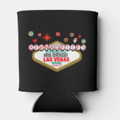 Las Vegas Verjaardagsfeest Matching 10 Circles Blikjeskoeler (Achterkant)