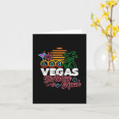 Las Vegas Verjaardagsfeest Retro Zon Verjaardag Sq Kaart (Gele Bloem)
