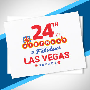 Las Vegas Verjaardagsfeestje - 24e verjaardag in V Briefkaart