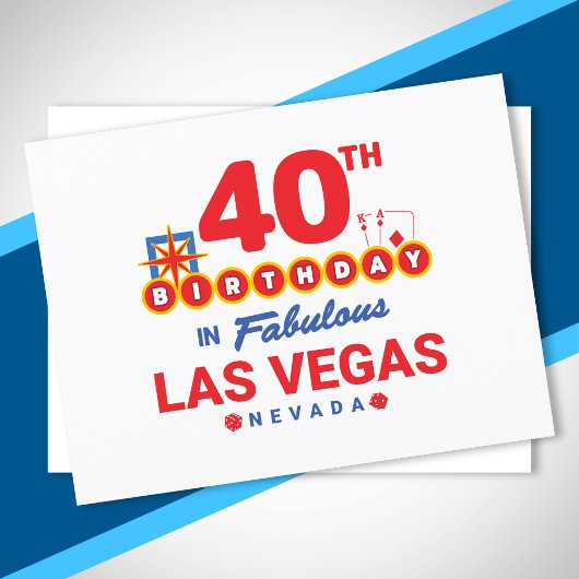 Las Vegas Verjaardagsfeestje - 40e verjaardag in V Briefkaart