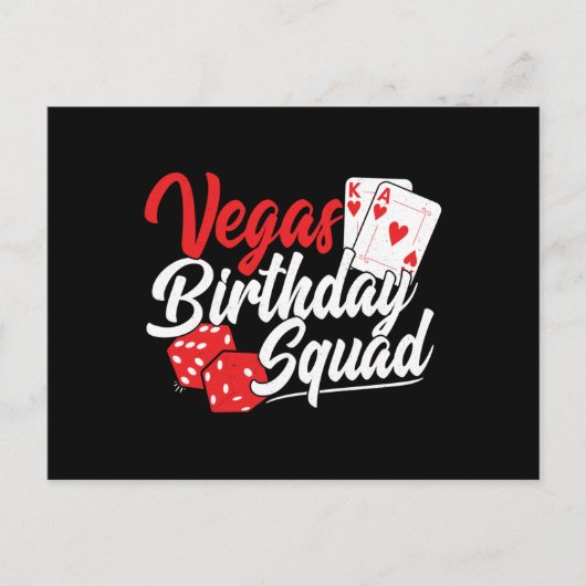 Las Vegas verjaardagsfeestje - Passend verjaardags Briefkaart (Voorkant)