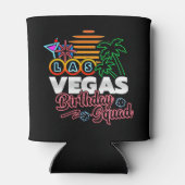Las Vegas Verjaardagsfeestje Retro Zon Verjaardags Blikjeskoeler (Achterkant)