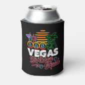 Las Vegas Verjaardagsfeestje Retro Zon Verjaardags Blikjeskoeler (Blikje Achterkant)