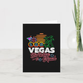 Las Vegas Verjaardagsfeestje Retro Zon Verjaardags Kaart (Voorkant)