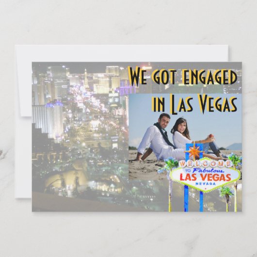 Las Vegas Verloving Photo Card Kaart (Voorkant)