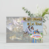 Las Vegas Verloving Photo Card Kaart (Staand voorkant)