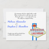 Las Vegas Verloving Photo Card Kaart (Achterkant)