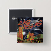 Las Vegas Vierkante Button 5,1 Cm (Voorkant /achterkant)