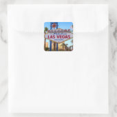 Las Vegas Vierkante Sticker (Tas)