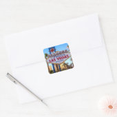 Las Vegas Vierkante Sticker (Envelop)