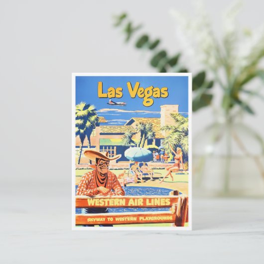 Las Vegas vintage briefkaart (Staand voorkant)