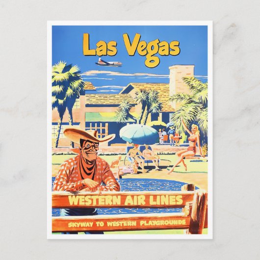 Las Vegas vintage briefkaart (Voorkant)