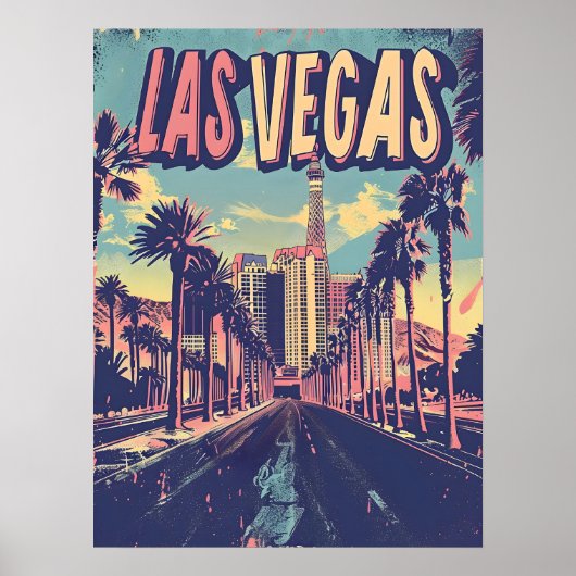 Las Vegas Vintage Kunst Poster (Voorkant)