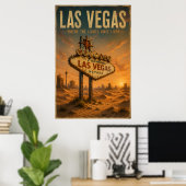 Las Vegas Vintage Poster (Thuiskantoor)