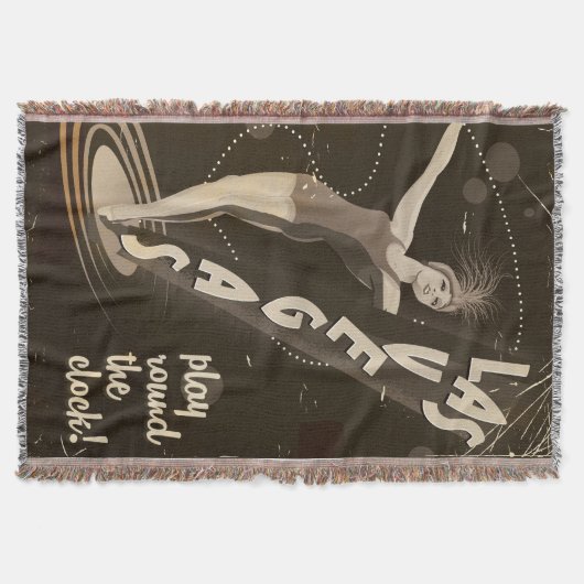 Las Vegas vintage poster Deken (Voorkant)