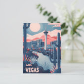 Las Vegas Vintage reizen en kunst Briefkaart (Staand voorkant)