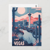 Las Vegas Vintage reizen en kunst Briefkaart (Voorkant / Achterkant)