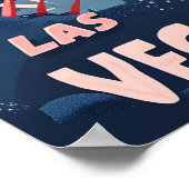 Las Vegas Vintage reizen en kunst Poster (Hoek)