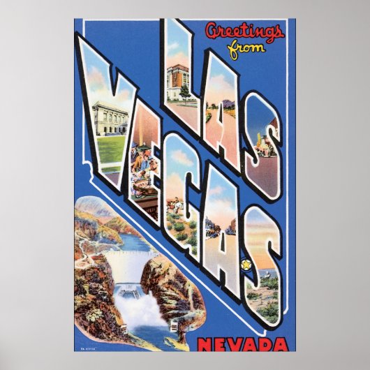 Las Vegas Vintage Travel Poster (Voorkant)