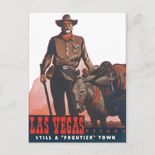 Las Vegas Vintage Travel Poster Artwork Briefkaart (Voorkant)