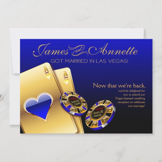 Las Vegas VIP Ontvangst | blauw Kaart (Voorkant)