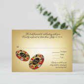 Las Vegas VIP RSVP-reactie | rood RSVP Kaartje (Staand voorkant)