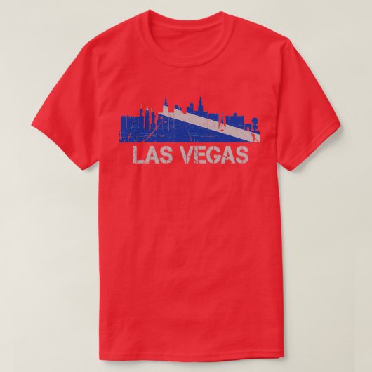 Las Vegas Vlag Silhouet Nevada T-shirt (Design voorkant)
