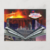 Las Vegas Volcano Monorail Briefkaart (Voorkant)