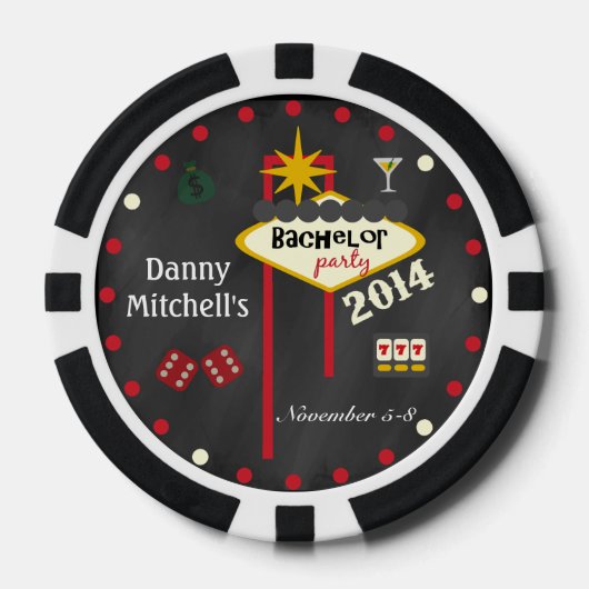 Las Vegas vrijgezellenfeest 2014  Aandenken Poker  Poker Chips (Voorkant)