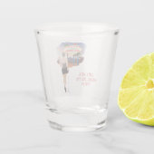 Las Vegas vrijgezellenfeest Bruine Haren Bruid Shot Glas (Achterkant)