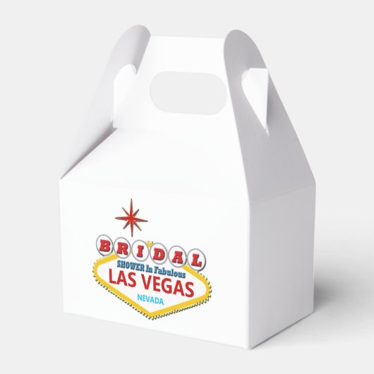 Las Vegas VRIJGEZELLENFEEST Gable Favor Box Bedankdoosjes (Voorkant Zijde)