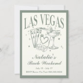 Las Vegas vrijgezellenfeest sociale cocktail itine Kaart (Voorkant)