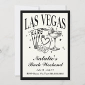 Las Vegas vrijgezellenfeest sociale cocktail itine Kaart (Voorkant)