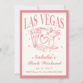 Las Vegas vrijgezellenfeest sociale cocktail itine Kaart (Voorkant)