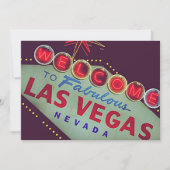 Las Vegas vrijgezellenfeest / Uitnodiging voor elk (Voorkant)