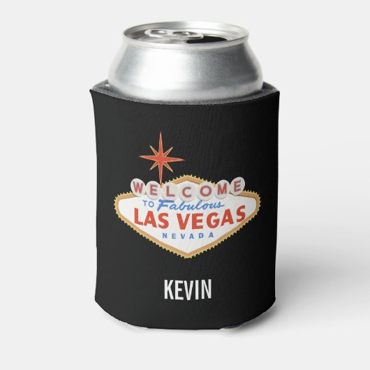 Las Vegas vrijgezellenfeest weekend cadeautje blik Blikjeskoeler (Blikje Achterkant)
