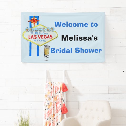 Las Vegas Vrijgezellenfeest welkomstbord Spandoek (Insitu)