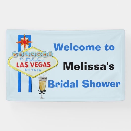 Las Vegas Vrijgezellenfeest welkomstbord Spandoek (Horizontaal)